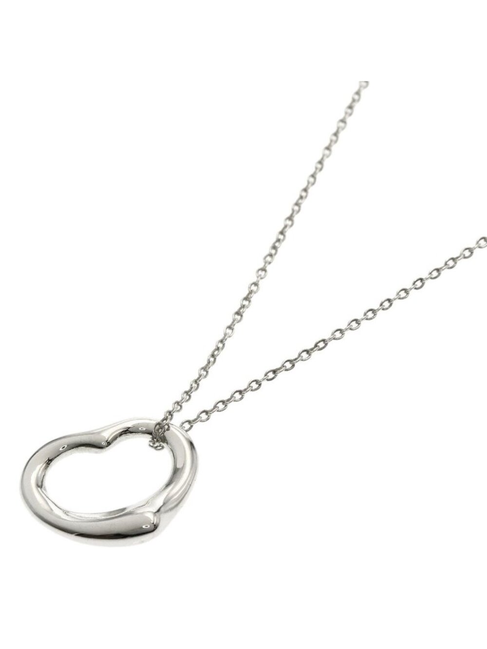Tiffany & Co Open Heart Necklace Silver